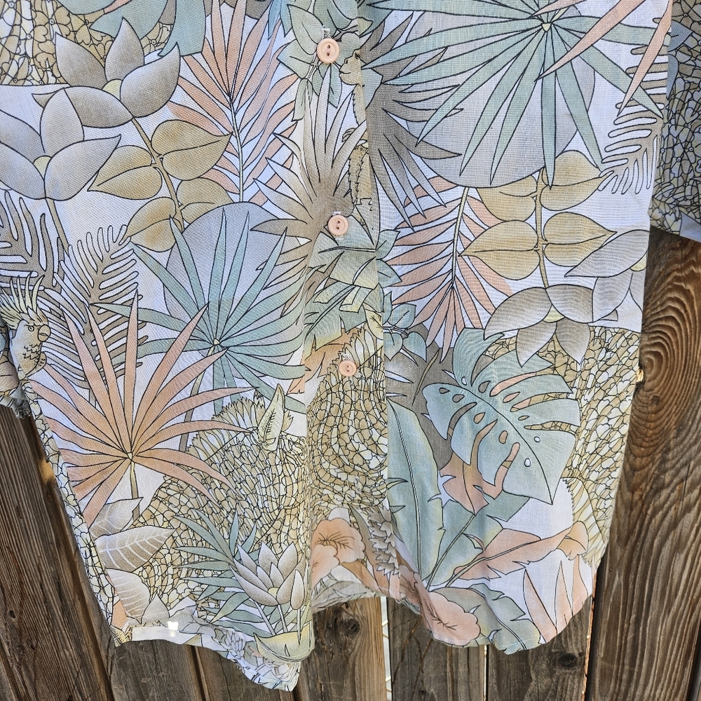 Rhapsody Tropical Print Women Shirt Size Small - Picture 6 of 16